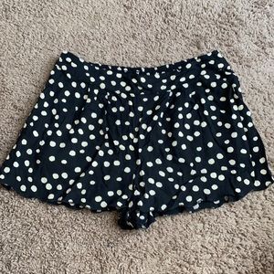 Flowy polka dot shorts